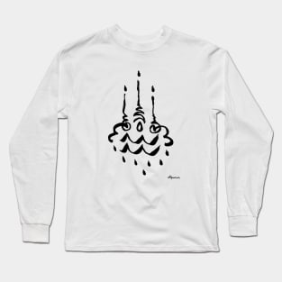 Unique Aquarius Zodiac Unalome Birthday Minimalistic Zen Goth Long Sleeve T-Shirt